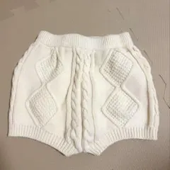 gili&niya アイボリー ケーブル編みショートパンツ