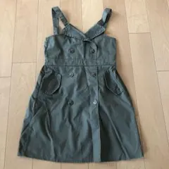 オリーブグリーン ジャンバースカート 120
