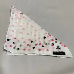 BURBERRY バーバリードット柄 シルクハンカチ