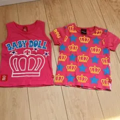 baby doll80センチ半袖Ｔシャツタンクトップ2点セット
