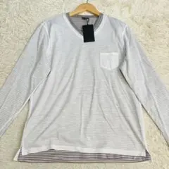 ✨新品✨ CK Calvin Klein 長袖カットソー Vネック ホワイトのサムネイル