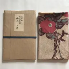 新品 風呂敷 68cm「椿・梅に鶯図」酒井抱一 畠山記念館 ちりめん