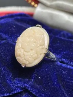 珊瑚 指輪 ヴィンテージリング silverG アクセサリー コーラルジュエリー