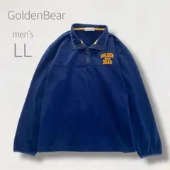 GOLDEN BEAR スナップボタン付 フリースプルオーバー LL ネイビー