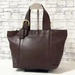 COACH オールドコーチ・ハンドバッグ 小さめ レザー ダークブラウン系