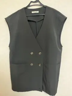 ehka sopo 黒 ダブルブレスト ベスト