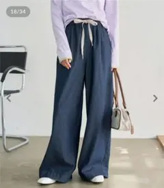 神戸レタスワイドデニムパンツ /インディゴのサムネイル