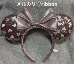 ディズニー　カチューシャ　リボン　ピンク