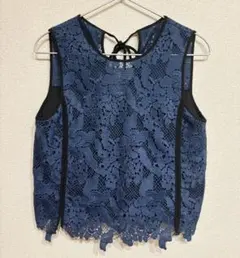 【美品】MSGM レーストップス　ネイビーのサムネイル