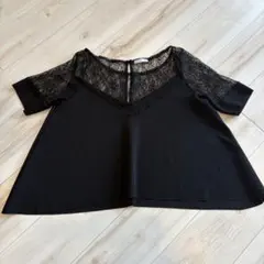 ZARA 黒　レーストップス