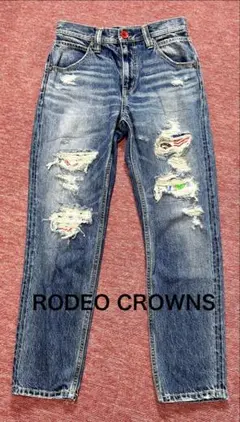 【RODEO CROWNS 】ダメージスリムデニム☆XSサイズ