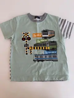 moujonjon 在来線電車踏切仕掛けTシャツ