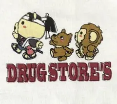 ドラッグストアーズ　Tシャツ　フロント＆バックプリント　白のサムネイル