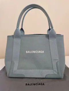 【美品】 BALENCIAGA バレンシアガ ネイビーカバス S ハンドバッグのサムネイル