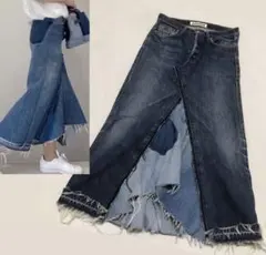 リーバイス501 リメイクスカート　サイズL程度　ダメージ￼