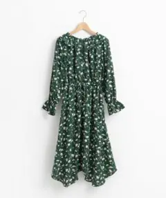 【新品】マジェスティックレゴン　花柄ワンピース　グリーン
