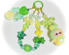 黄色緑色⭐︎ビーズストラップ⭐︎