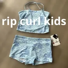 水色と青の花柄ビキニ水着セット