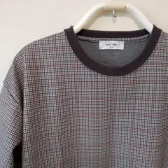PLUS ONE チェック柄半袖 Tシャツ　カットソーのサムネイル