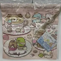 [新品] すみっコぐらし 巾着ポーチねこのきょうだいたちおかし屋さん喫茶すみっコ