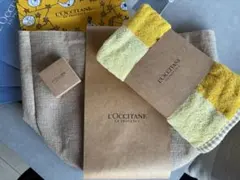 ロクシタン　バスタオル&ジュートマルシェバッグ　チャーム付き