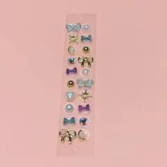 【7】20粒セット　耳ツボジュエリー　かわいい　透明シール　ステンレス製　人気☆
