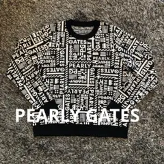 【未使用美品】PEARLY GATES パーリーゲイツ ロゴ柄 ニット セーター
