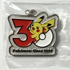 ポケモン30周年 メタルチャームマスコット めじるしアクセサリー　ピカチュウ　②