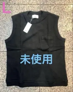 【未使用】gim コットンニットベスト Lサイズ メンズ 春夏向け