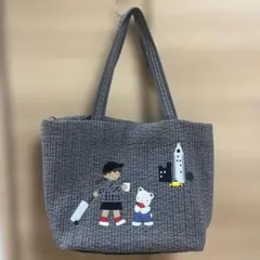 新品未使用】familiar ピオヌンナル ネイビー トートバッグ 犬 テリア