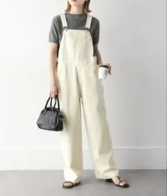 fig london コーデュロイ サロペット オールインワン ホワイト - メルカリ