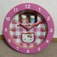 希少！レア　キティちゃん　ハローキティ　からくり時計　掛け時計 サンリオ 廃盤品】ハローキティ からくり壁掛け時計 サンリオ キティちゃん