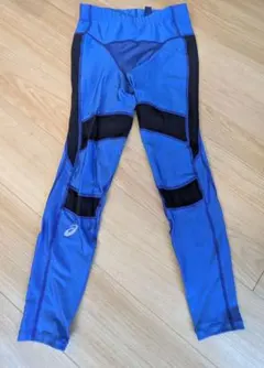 asics ランニングパンツ 青