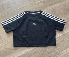 アディダスオリジナルス　クロップド丈Tシャツ 半袖 ブラック