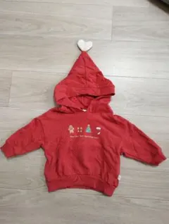 futafuta　クリスマスフード付きトレーナー　80