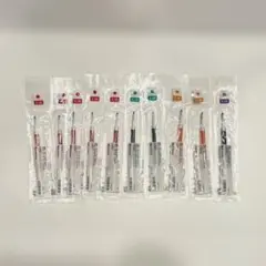 無印　ゲルインキボールペン 替芯 0.38 赤 緑 オレンジ 紫