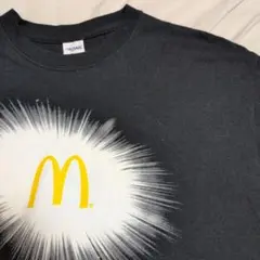 ★McDonald's★企業ロゴ ブラック Tシャツ LサイズGILDAN