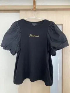 ダブルフォーカス Doublefocus フリル袖 Tシャツ M 黒