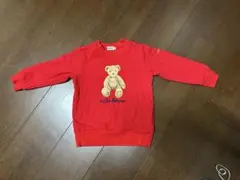 miki HOUSE クマ柄 トレーナー レッド