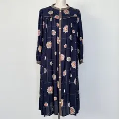 月初めセール❣️スーパーハッカ　花柄　七分袖　ロングワンピース　２点セット super hakka feuille(スーパーハッカ フィーユ)のカット