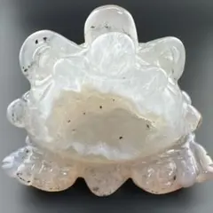 T-19 天然トレージャめのう「かえる」笑口パワーストーン三脚金蟾