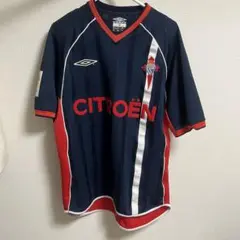 UMBRO オールドアンブロ セルタデビーゴ サッカーシャツ M 紺 赤