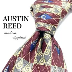★【極美品】 AUSTIN REED 総柄 ネクタイ レッド オシャレのサムネイル