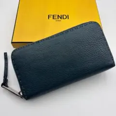 フェンディ セレリア 長財布 ラウンドファスナー レザー ブルー ネイビー 箱のサムネイル