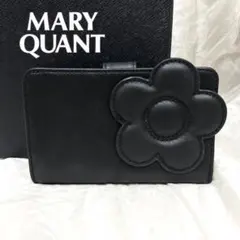 極美品 MARY QUANT 二つ折り財布 ビッグ デイジー ブラックのサムネイル