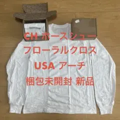 梱包 미개봉 オンライン限定 クロムハーツ ロンT ホースシュー フローラルクロス