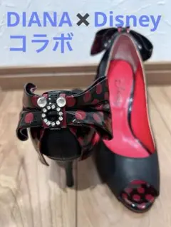 ダイアナ ディズニーコラボ ミニー ヒール 22.5cm