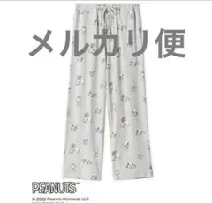 ジェラートピケ 総柄ロングパンツ グレー