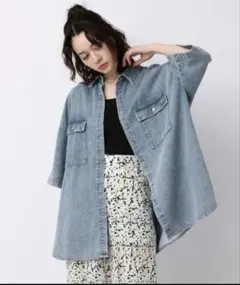 完売❁ 美品 JEANASIS アソートデニムBIG シャツのサムネイル