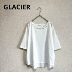 GLACIER グラシア 裾レイヤード風Tシャツ カットソー ビジュー 白 Mのサムネイル